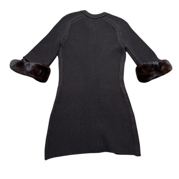 🧥 Elie Tahari x Bergdorf Goodman Merino Wool Jacket Brown S ✨ - Picture 6 of 10